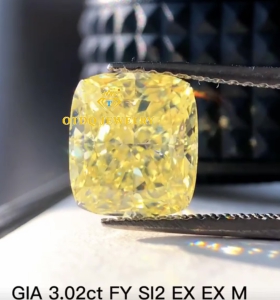 KIM CƯƠNG VÀNG THIÊN NHIÊN - GIA 3.03 Carat FANCY YELLOW 