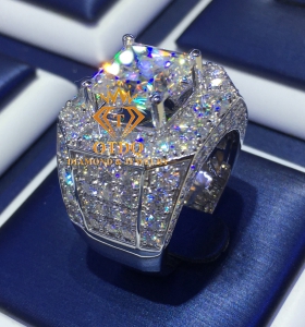 NHÂN KIM CƯƠNG 10li VUÔNG  LUXURY, VÀNG 14K - N199
