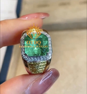 Nhẫn Nam 3.58 Carat Green Emerald Colombia 