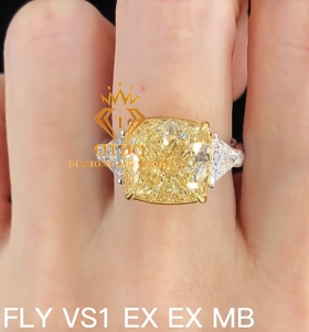 Nhẫn Nữ Kim Cương Thiên Nhiên Fancy  Light Yellow 8.53Ct -NKC66