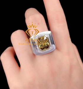 Nhẫn Đá Quý 5.92 Carat Greenish Yellow Chrysoberl 