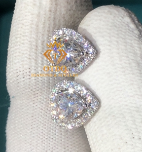 Bông TIM 6.5ly Kim Moissanite - Vàng 14k 