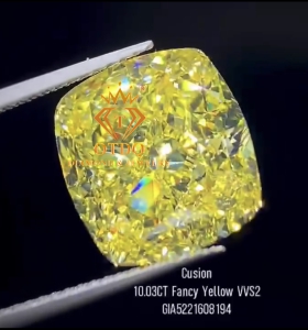 KIM CƯƠNG VÀNG THIÊN NHIÊN 10.03 Carat -GIA - FANCY YELLOW / VVS2 