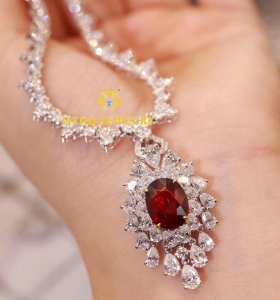 Dây Cổ 4 Carat Pigeon's Blood Reb Ruby ( No heat ) 