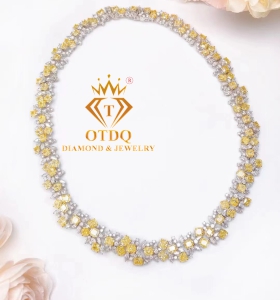 Dây Cổ Kim Cương Vàng Thiên Nhiên Luxury 