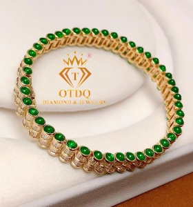 LẮC TAY  EMERALD KIM CƯƠNG ĐÁ QUÝ CAO CẤP - LT102