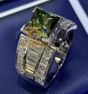 NHẪN NAM MOISSANITE MÀU VÀNG THIẾT KÊ LUXURY 
