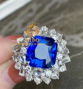 NHẪN & MẶT DÂY NỮ BLUE ROYAL SAPPHIRE SRILANKA LUXURY 8.23 Carat 