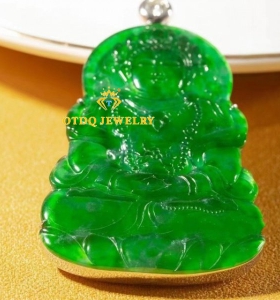 MẶT DÂY NGỌC PHÍ THÚY "THÁNH MẪU" Jadeite Type A Myanmar Super Vip