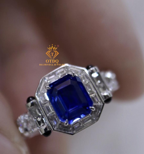 Nhẫn Nữ Sapphire Cornflower Blue ( No heat ) 