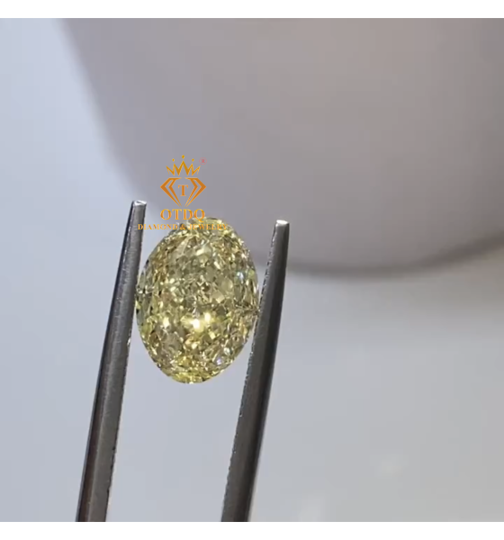 Kim Cương Vàng Thiên Nhiên - GIA 3.03 Carat Light Yellow 
