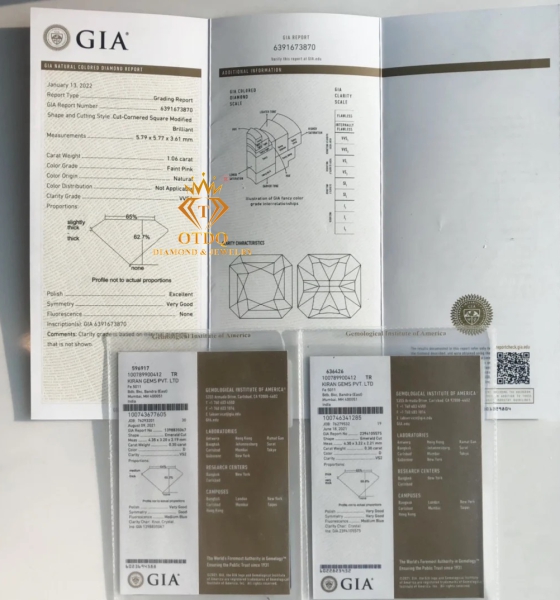 Nhẫn Nữ  Kim Cương Hồng Tự Nhiên - GIA 