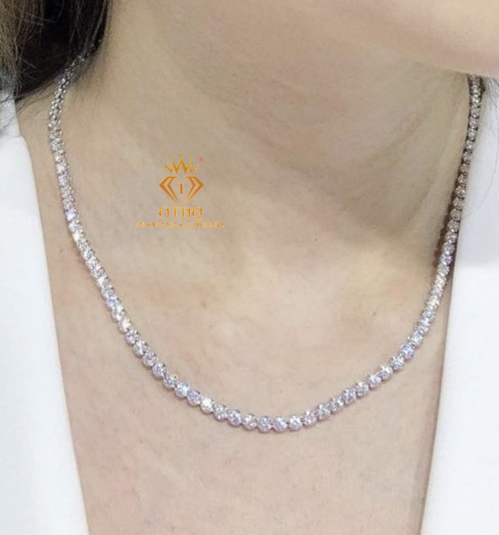 Dây Cổ Full Kim Cương 2ly5 Vàng ý 14k - DC102