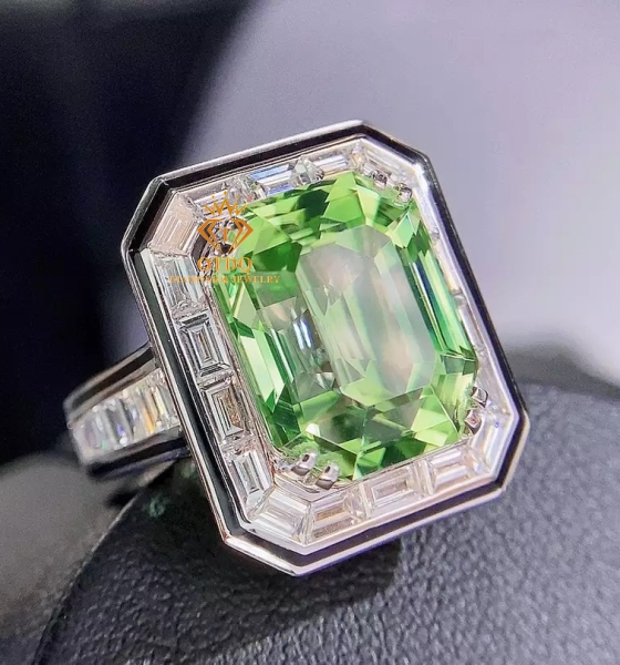 Nhẫn Tourmaline 12.3 Carat Đá Quý Thiên Nhiên - NDQ12.3