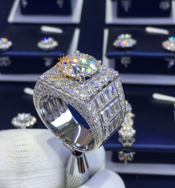 Nhẫn Kim Cương 10li (4 Carat) Luxury, Vàng 750 - N126