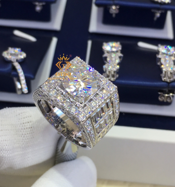 Nhẫn Kim Cương 10li (4 Carat) Luxury, Vàng 750 - N126