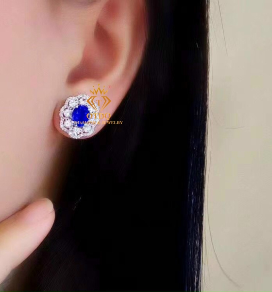 Nguyên Set - Sapphire Blue Royal  Sri Lanka ( No heat) 