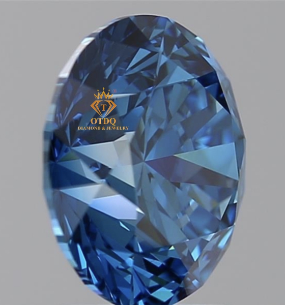 KC Xanh Blue 3.21 Carat ( 9.3ly ) Fancy Vivid Blue - IGI 