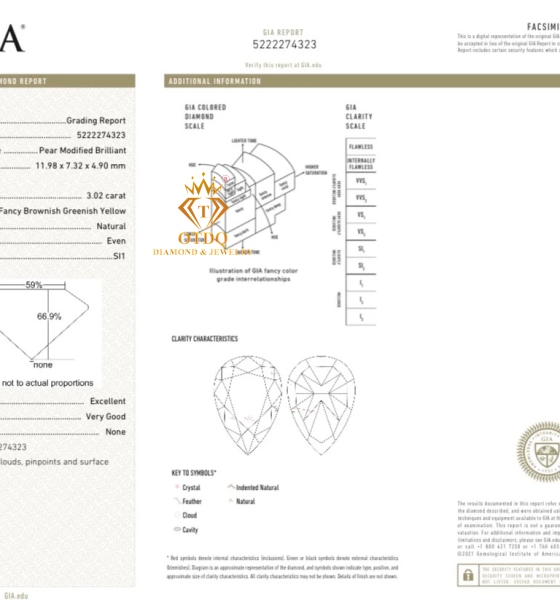 Nhẫn Nữ Kim Cương Xanh Green Thiên Nhiên 3.02 Carat - GIA