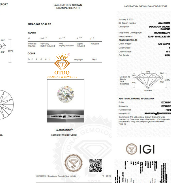  11 Ly nước F/VS1, 3EX None , IGI - KC NUÔI CẤY LAB GROWN DIAMOND