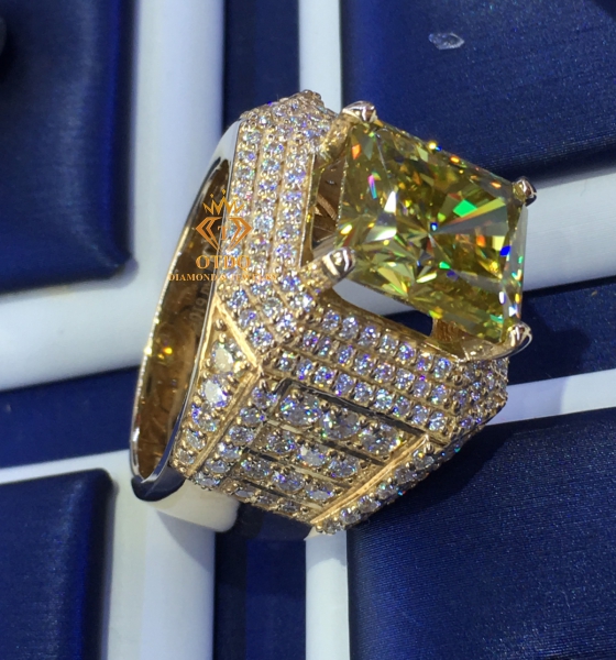 NHẪN NAM KIM CƯƠNG VÀNG 9 carat LUXURY - N130